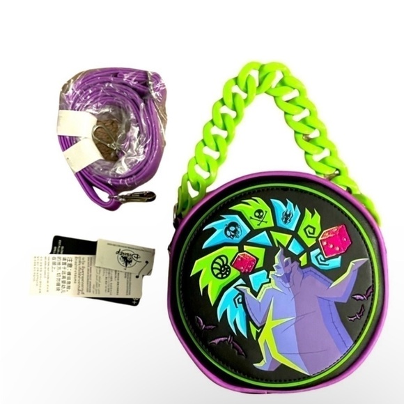 Loungefly Halloween Glow in the Dark Oogie Boogie Convertible Crossbody HandBag. - Picture 4 of 16